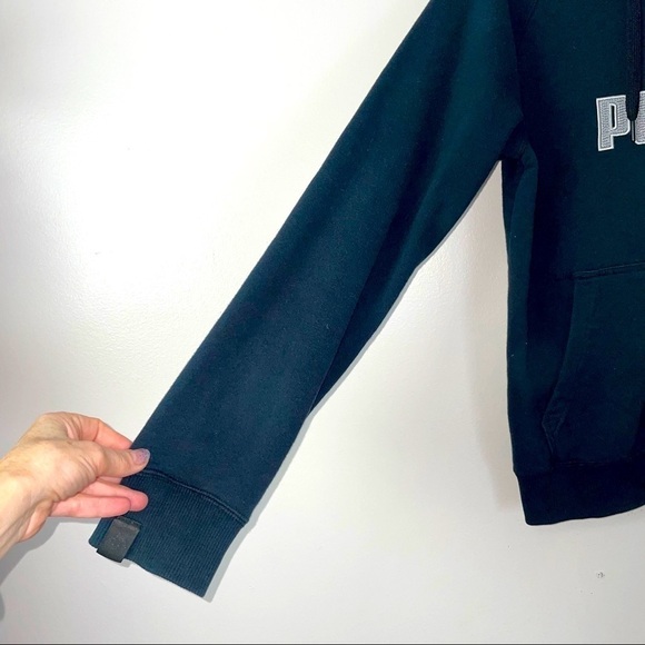 Puma Men’s 1/4 Zip Hoodie – Blue Pullover Sweatshirt, Size Small - Picture 4 of 10